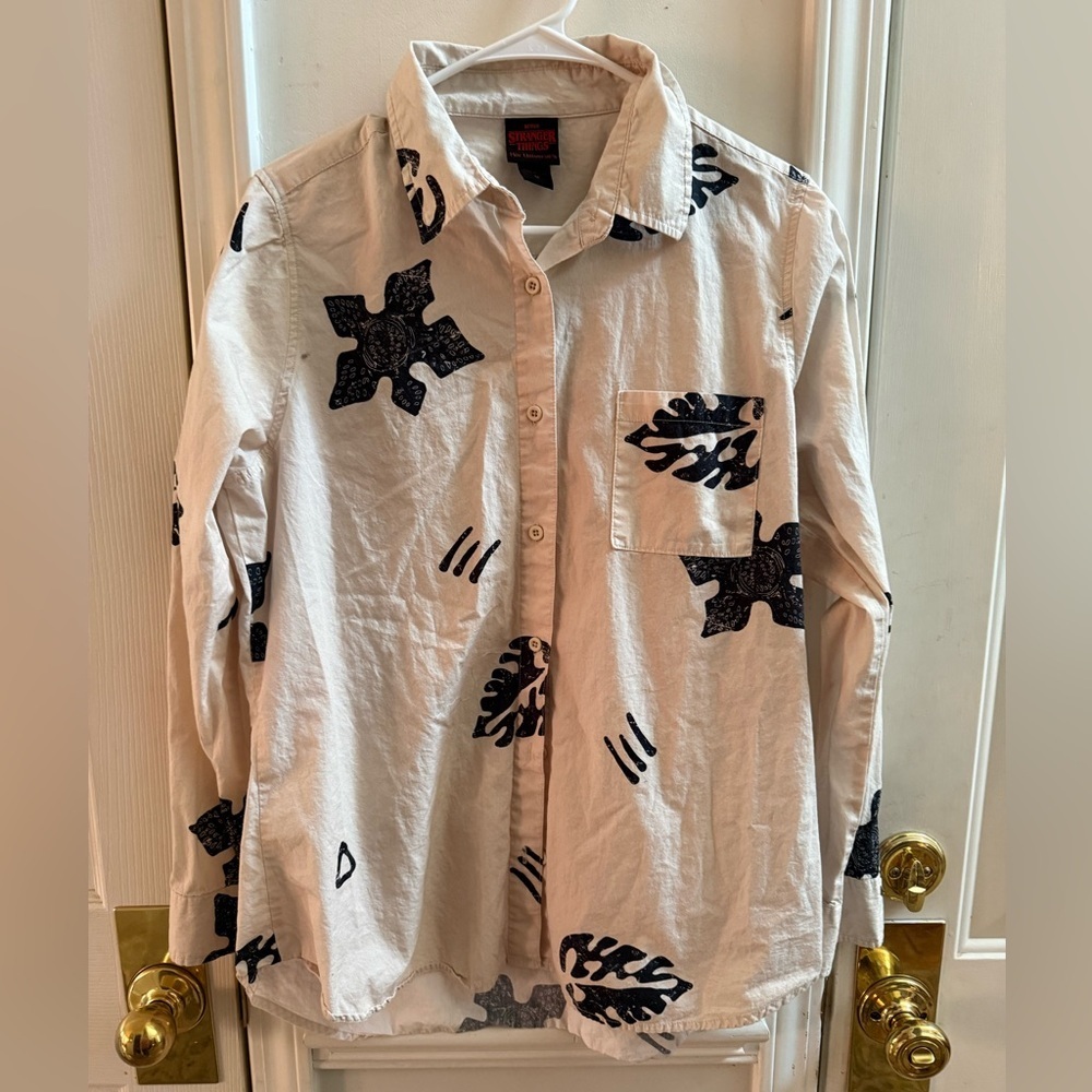 Her Universe Stranger Things Robin Long-Sleeve Woven Button-Up Shirt